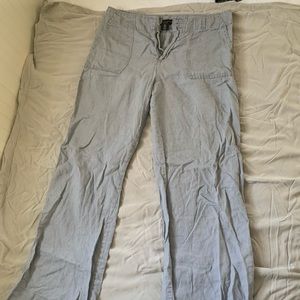 Adrienne Vittadini Gray Linen Pants, Size 6
